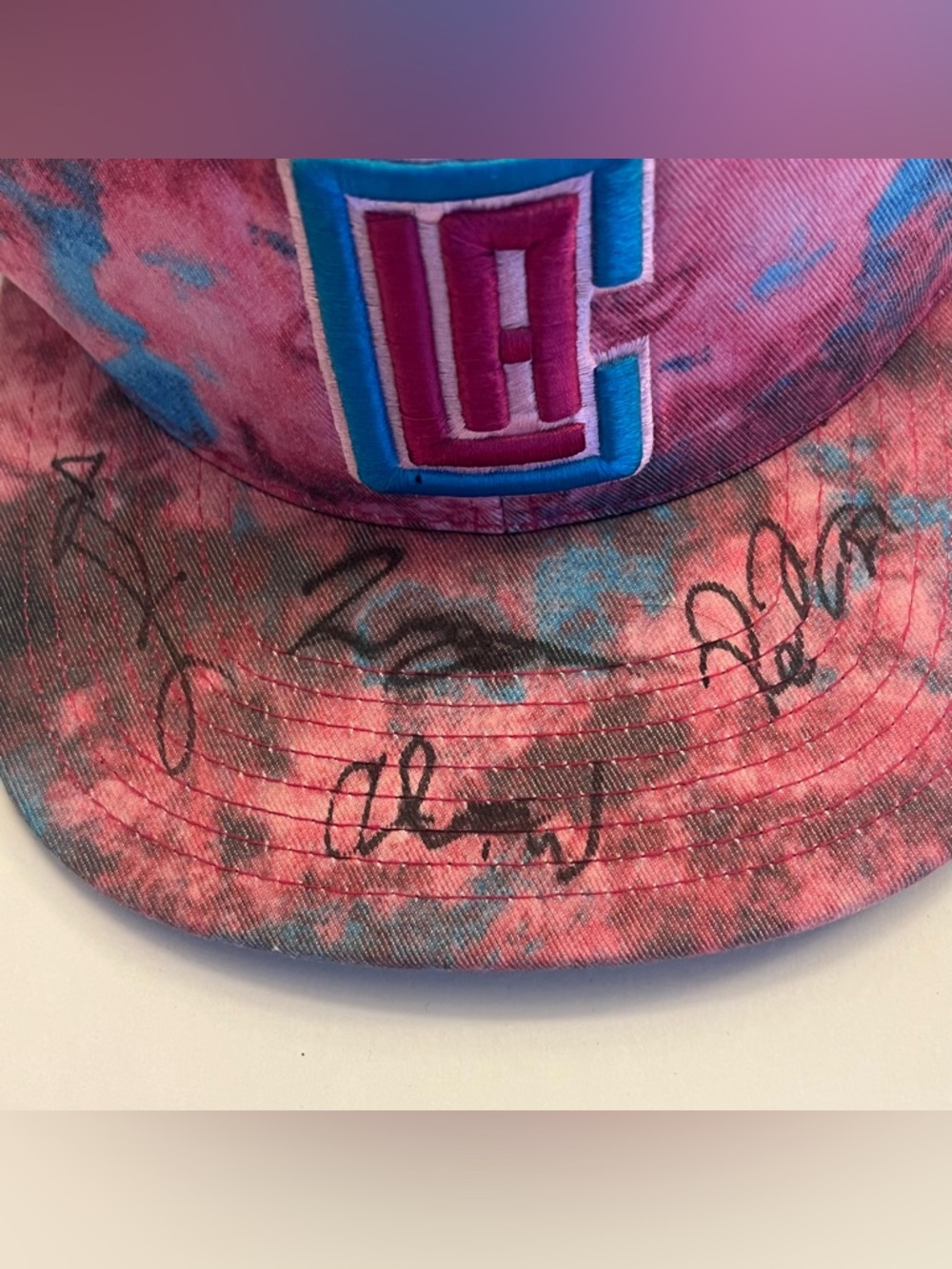 Los Angeles Clippers tie Dye Hat Cap NBA Basketball NEW ERA 9 FIFTY Snapback - Picture 3 of 7